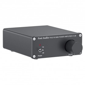 Fosi Audio Mini Amplifier 2 Channel Stereo Hi-Fi Class D Amp 50W x 2 - V1.0B - Black