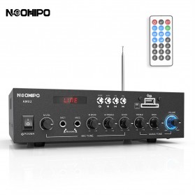 NEOHIPO Audio Bluetooth Power Amplifier Home Theater Amp Stereo 300W - AM02 - Black