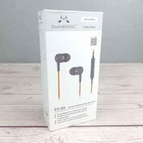 SoundMAGIC Earphones In-ear Sound Isolating Powerful Bass with Mic - ES18S - Gray/Orange - 9