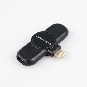 TaffSTUDIO Mikrofon Portable Wireless Lavalier Mic USB Lightning - G10 - Black - 5