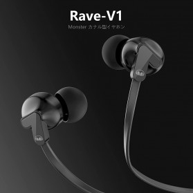 MONSTER Earphone Wired In-Ear 3.5mm with Mic - Rave V1 - Black - 2