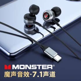 MONSTER Earphone Wired In-Ear USB Type C with Mic - SG10 - Black