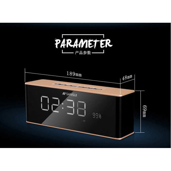 Sansui Jam Alarm with Bluetooth Speaker TF Card - T20 