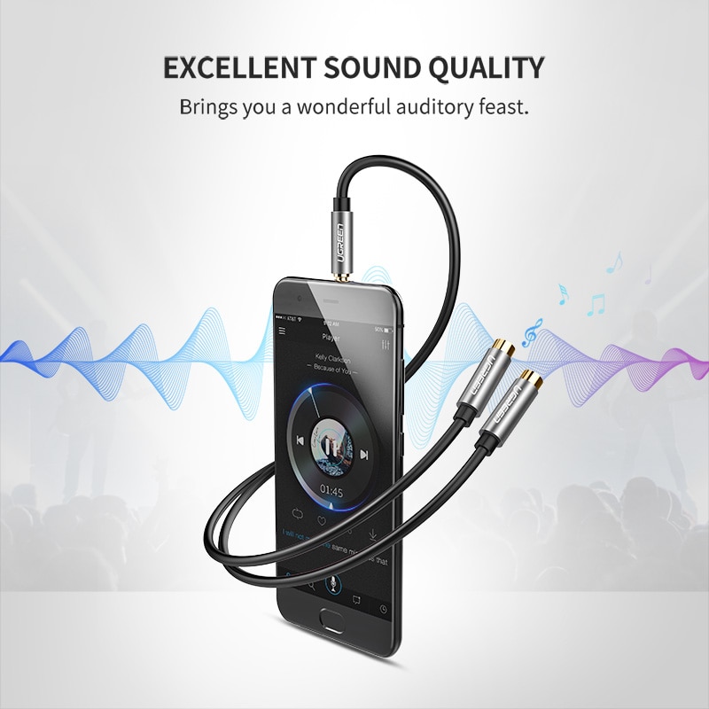 UGREEN Kabel Audio Splitter Jack AUX 3 