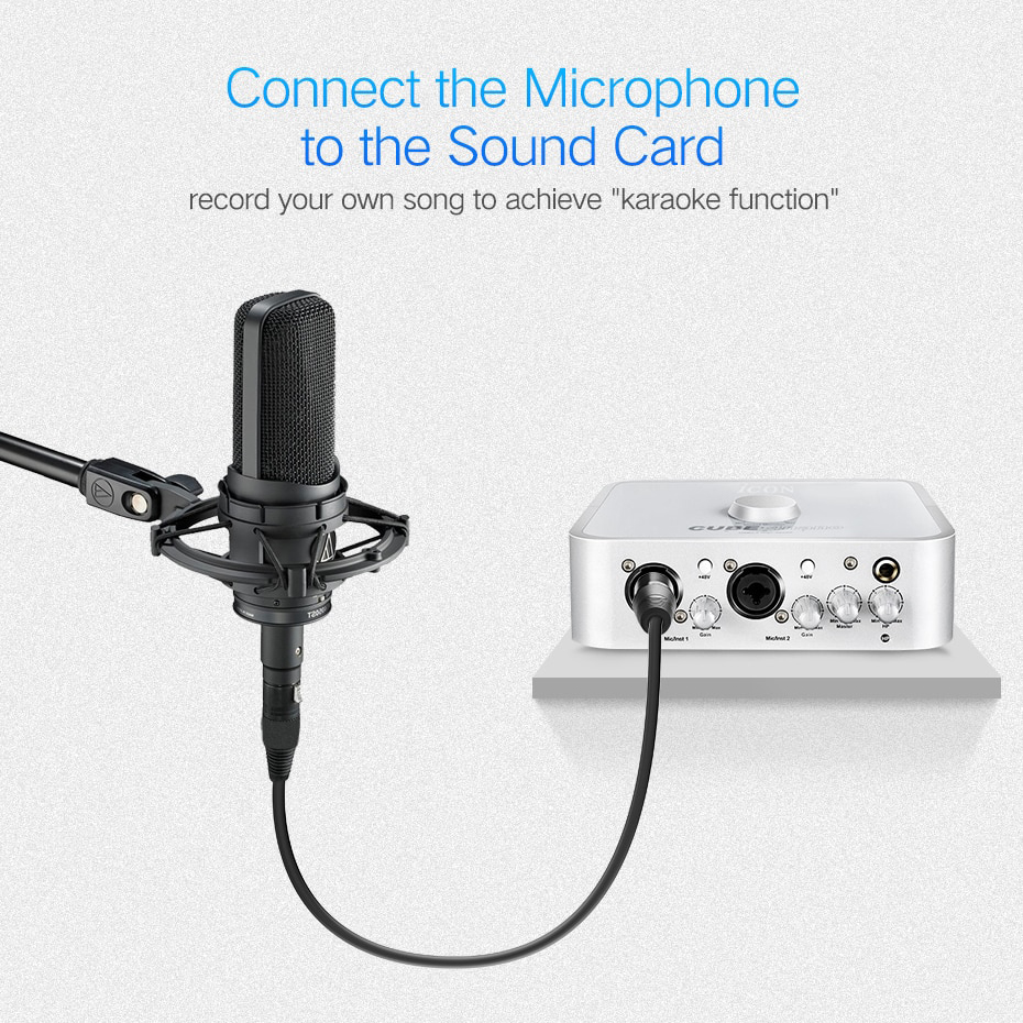 Gambar produk UGREEN Kabel XLR Karaoke Microphone 3 Meter - 20711