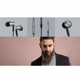 Xiaomi Quantie Hybrid Dual Driver In-Ear Earphones with Mic (ORIGINAL) - Golden - 4