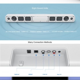 Xiaomi Mi Soundbar Speaker Bluetooth Home Theater 33 Inch - MDZ-27-DA - White - 6