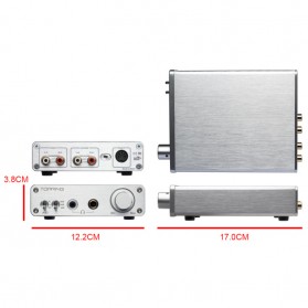 Topping A30 Desktop Headphone Amplifier - Silver - 8