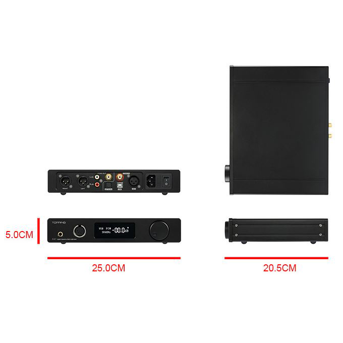 Topping DX7 Balanced DAC and Headphone Amplifier - Black 