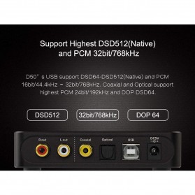 Topping HiFi DAC Audio Amplifier Decoder USB Desktop XMOS XU208 - D50 - Black - 6