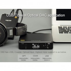 Topping HiFi DAC Audio Amplifier Decoder USB Desktop XMOS XU208 - D50 - Black - 7