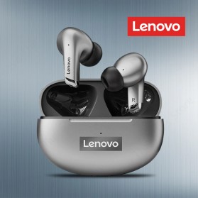 Lenovo TWS Earphone True Wireless Bluetooth 5.0 with Charging Dock - LP5 - Gray
