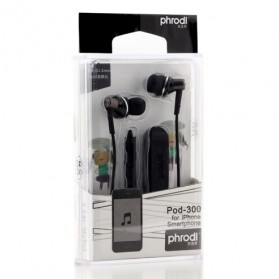 Phrodi 300 Earphone - POD-300 - Black/Red - 8