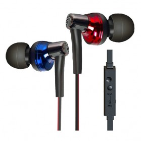 Phrodi 600 Earphone dengan Mic - POD-600 - Red/Black - 2