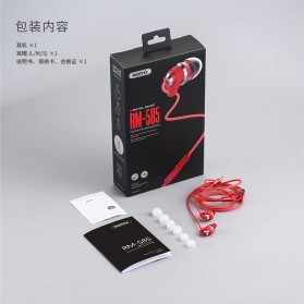 Remax Metal Music Series Earphone with Microphone - RM-585 - Black - 8