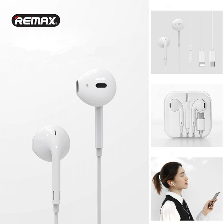Remax Earphone Earpod Usb Type C With Mic Rx L02 White