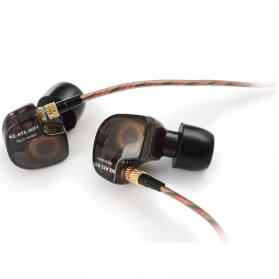 Knowledge Zenith Copper Driver In-Ear Sports Earphones 3.5mm with Mic - KZ-ATE - Silver Black - 3