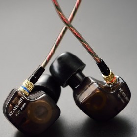 Knowledge Zenith Copper Driver In-Ear Sports Earphones 3.5mm with Mic - KZ-ATE - Silver Black - 9