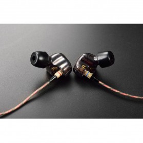Knowledge Zenith Copper Driver In-Ear Sports Earphones 3.5mm with Mic - KZ-ATE - Silver Black - 10