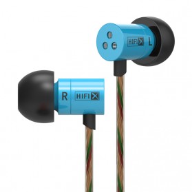 Knowledge Zenith Colorful Miniature In-Ear Earphones Dynamic Driver 8.6mm with Microphone - KZ-HDS1 - Blue - 1