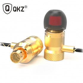 QKZ HiFi Super Bass In-Ear Earphones with Microphone - QKZ-X5 - Golden - 1