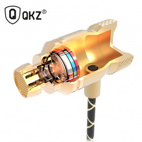QKZ HiFi Super Bass In-Ear Earphones with Microphone - QKZ-X5 - Golden - 2