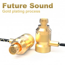 QKZ HiFi Super Bass In-Ear Earphones with Microphone - QKZ-X5 - Golden - 3