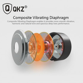 QKZ HiFi Super Bass In-Ear Earphones with Microphone - QKZ-X5 - Golden - 5
