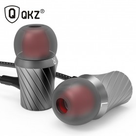 QKZ Tornado Super Bass In-Ear Earphones with Microphone - QKZ-X9 - Silver - 1
