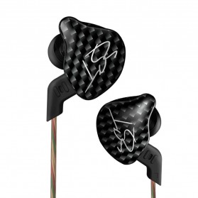 Knowledge Zenith Hybrid Driver Earphone Dengan Mic - KZ-ZST - Black - 1
