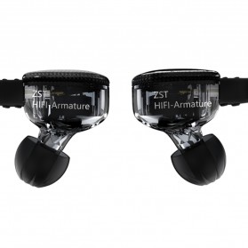 Knowledge Zenith Hybrid Driver Earphone Dengan Mic - KZ-ZST - Black - 3