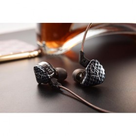 Knowledge Zenith Hybrid Driver Earphone Dengan Mic - KZ-ZST - Black - 6