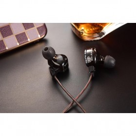 Knowledge Zenith Hybrid Driver Earphone Dengan Mic - KZ-ZST - Black - 7