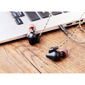QKZ Piston Earphone with Mic - QKZ-QF2 - Black - 6