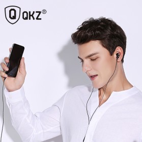 QKZ Dual Driver Earphone HiFi Dengan Mic - QKZ-CK8 - Black - 8