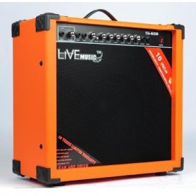Live Music TG-60R Electric Guitar Amplifier Reverberation 3 Port 60W - Black/Orange - 1