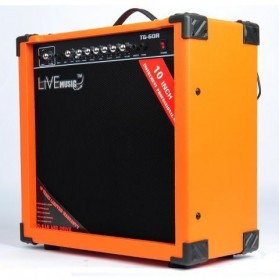 Live Music TG-60R Electric Guitar Amplifier Reverberation 3 Port 60W - Black/Orange - 2