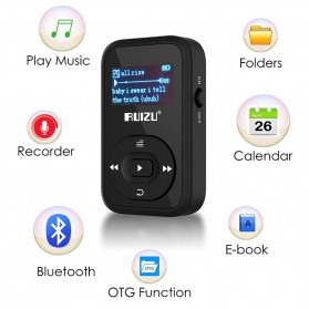 Ruizu Sport Bluetooth HiFi DAP MP3 Player 8GB - X26 - Black