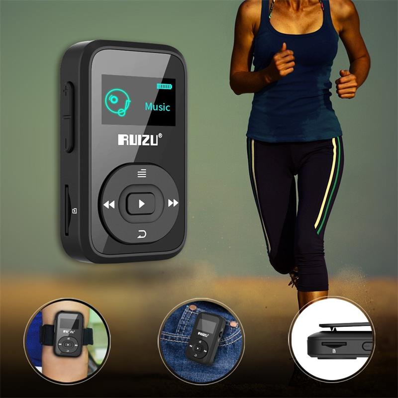 Ruizu X26 Sport Bluetooth HiFi DAP MP3 Player 8GB - Black ...