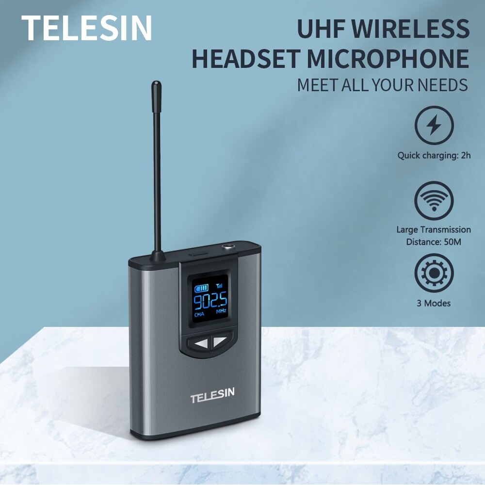 Gambar produk Telesin Headset UHF Wireless Tour Guide Microphone System - MIC-UHF-02