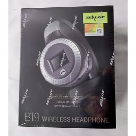 Zealot B19 Wireless Headset Bluetooth Headphone with TF & FM Radio - Black - 5