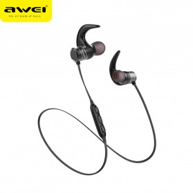 Awei Earphone Bluetooth Sport Magnetic dengan Microphone - AK1 - Gray - 3