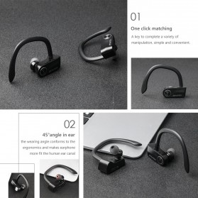 AWEI Wireless Mini Bluetooth Earphone - T2 - Black - 8