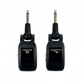 Ammoon Wireless Guitar System Transmitter Receiver Gitar Elektrik UHF - U12DX - Black