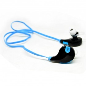 Earphone Bluetooth Sport dengan Mic - QY7 (Replika 1:1) - Blue
