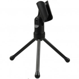 Mikrofon Smooth 3.5mm dengan Stand - Black - 3