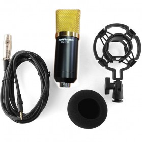 TaffSTUDIO Mikrofon Kondenser Studio dengan Shock Proof Mount - BM-700 - Black