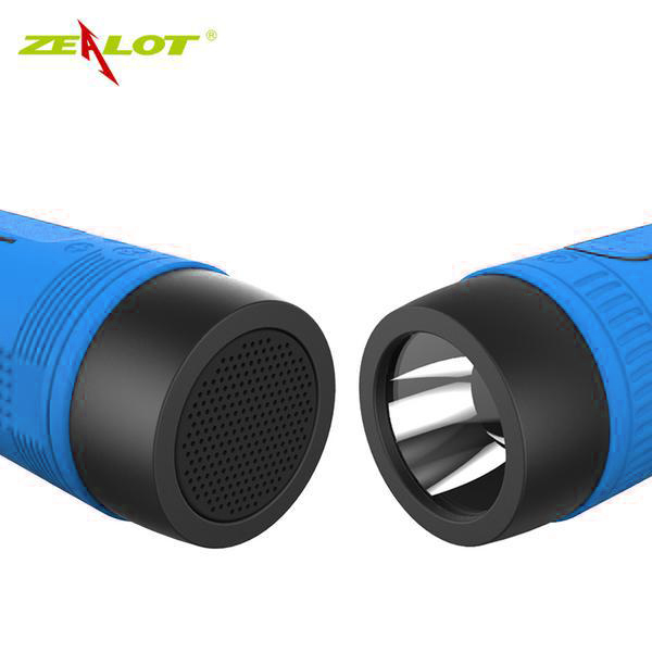 ... Zealot Bluetooth Speaker Waterproof dengan Powerbank 4000mAh & Senter - Blue - 5 ...