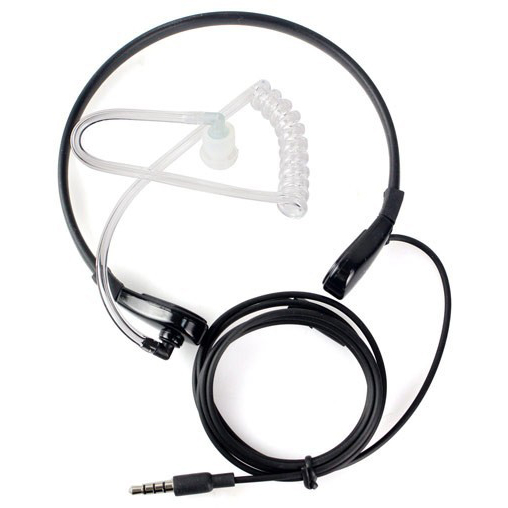 Throat Mic Headset Covert Air Tube 
