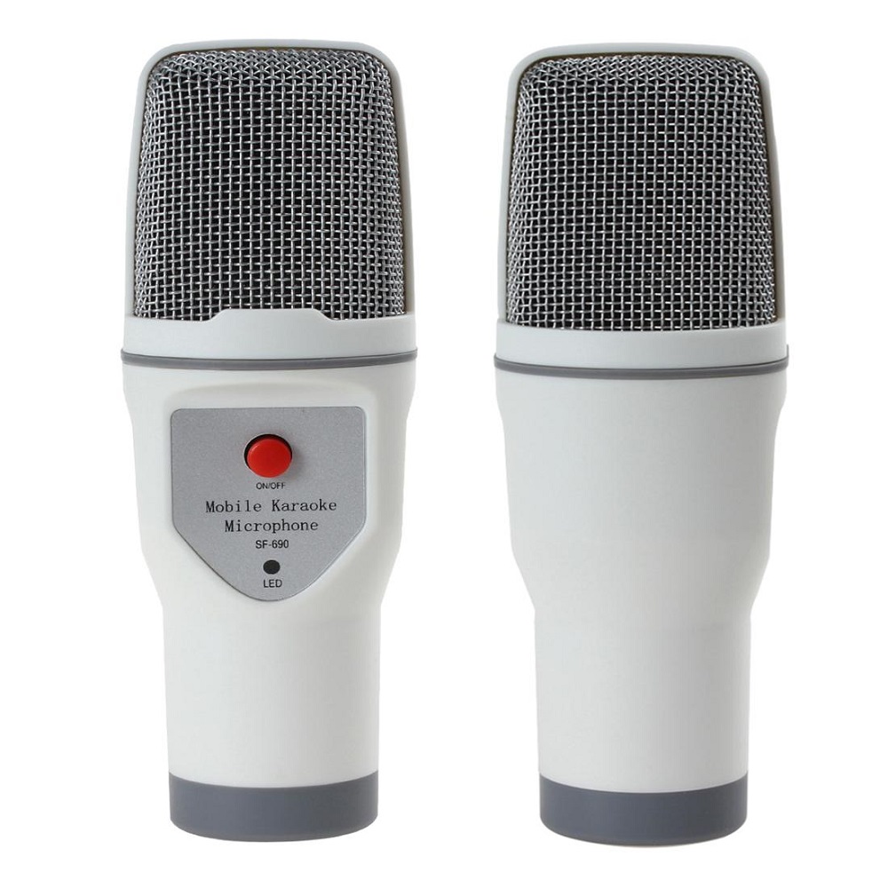 Karaoke Mobile Condenser Microphone 3.5mm - SF-690 - White -